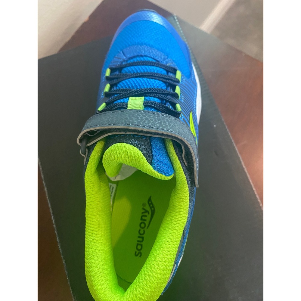 Saucony Wind A/C 2.0 Blue Navy Citron Kids Sneakers SK262993 - Picture 2 of 4